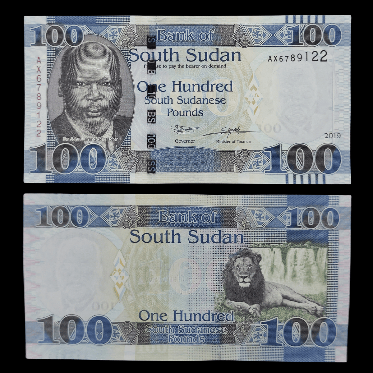 Billete Sudán del Sur 100 Libras Año 2019- UNC