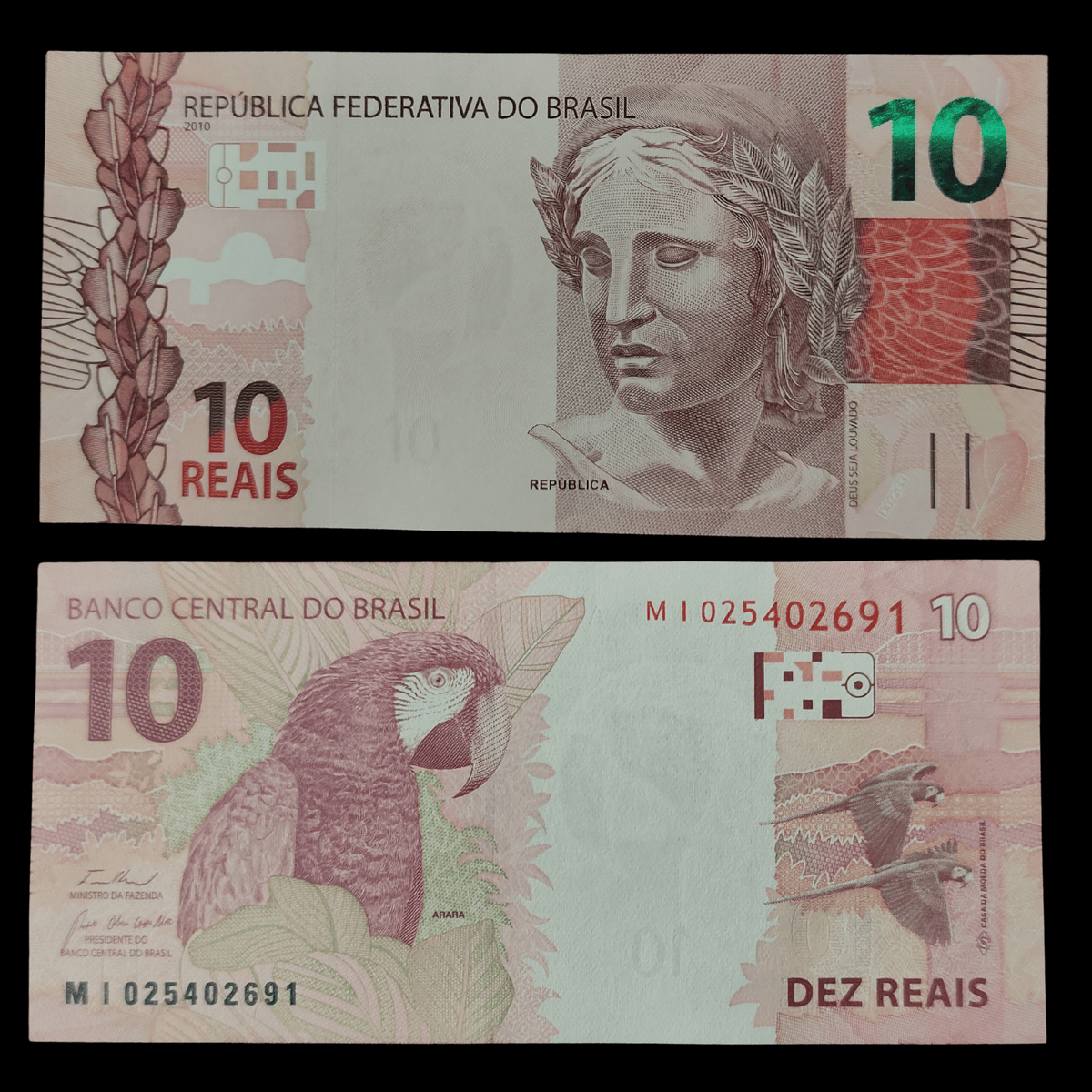 Billete Brasil 10 Reales Año 2010- UNC