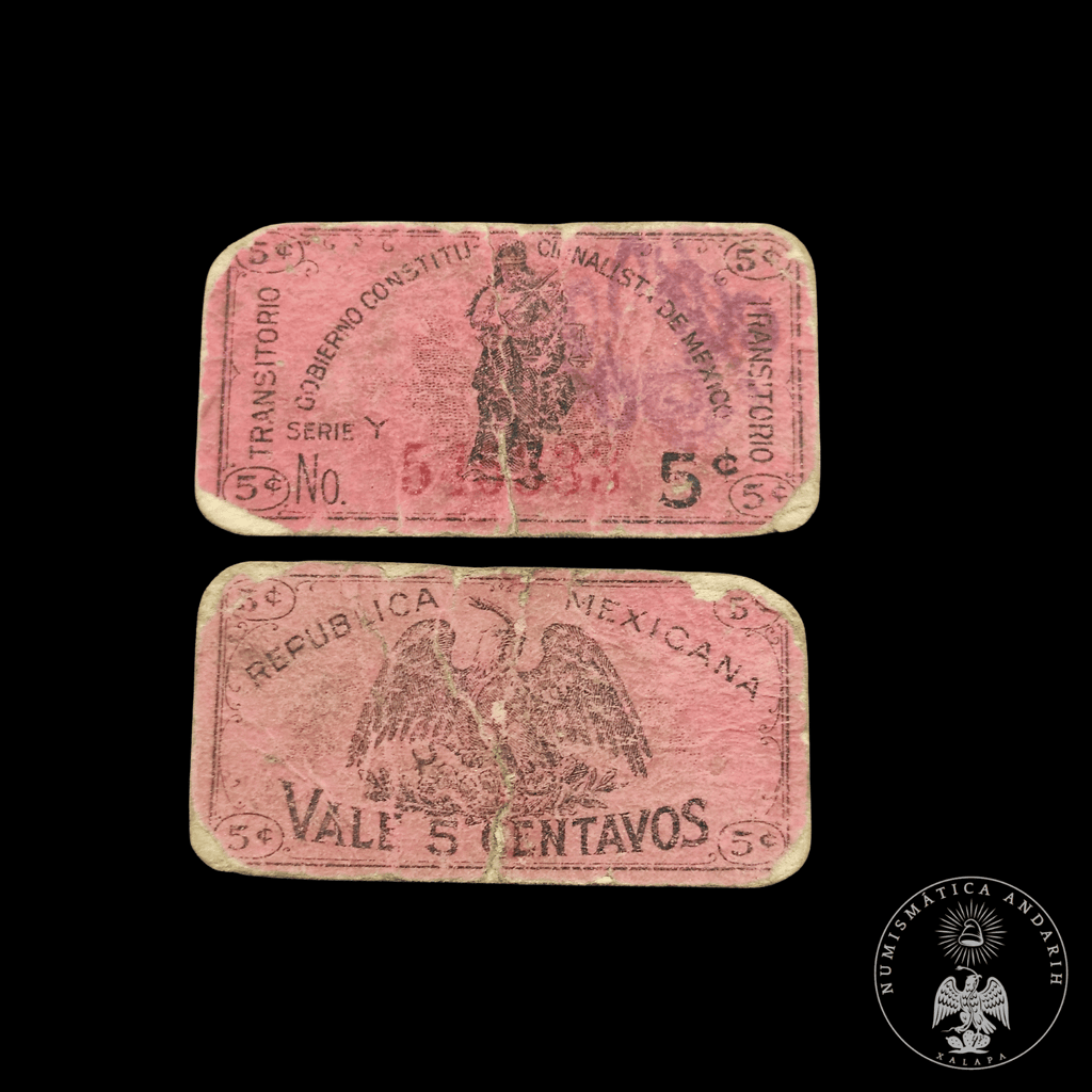 Billete Bilimbique 5 Centavos Gobierno Constitucionalista 1914-1915