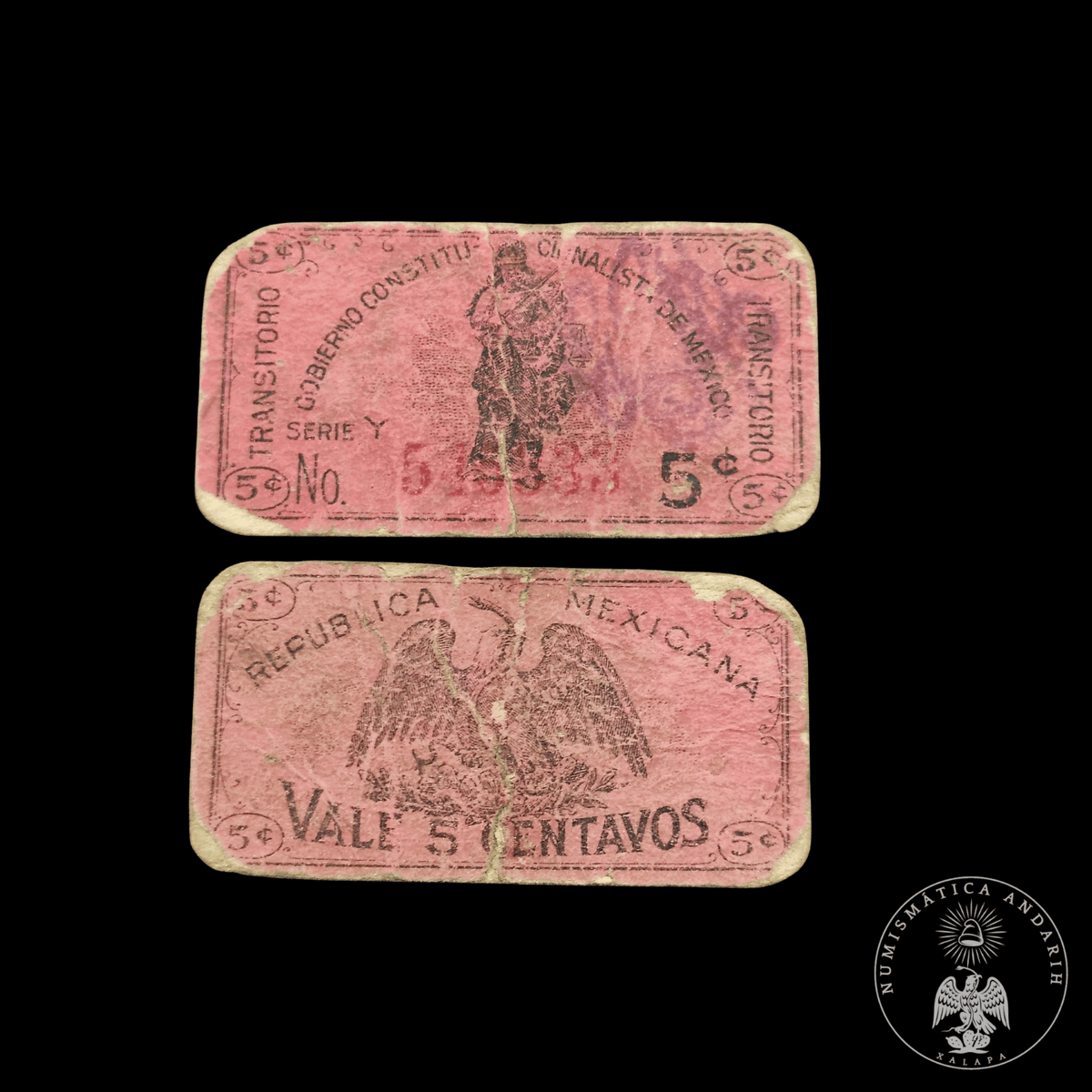 Billete Bilimbique 5 Centavos Gobierno Constitucionalista 1914-1915