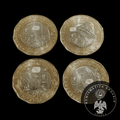 Cuatro Monedas Conmemorativas de $20 Pesos – Copa Mundial de la FIFA 2026