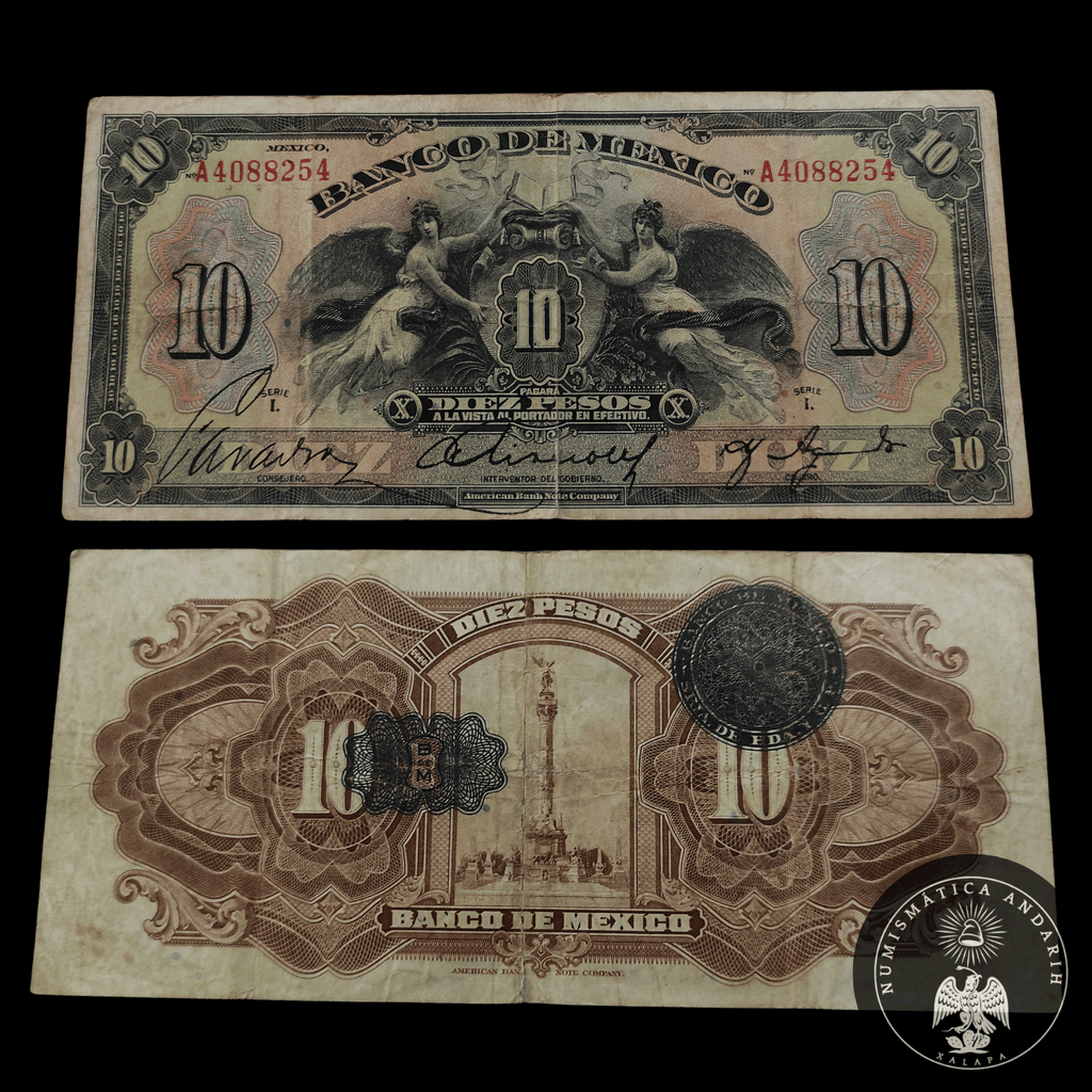 Billete Banco de México Diez Pesos — Ninfa "Ancho"