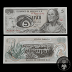 Billete 5 Pesos Banco de Mexico Corregidora Josefa Ortiz Dominguez Sin Circular UNC