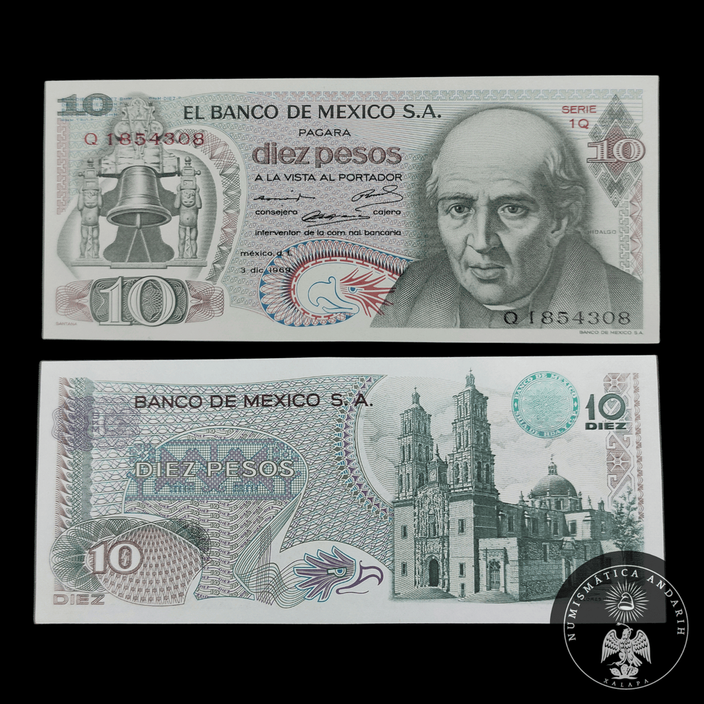 Billete 10 Pesos Banco de Mexico Miguel Hidalgo Sin Circular UNC