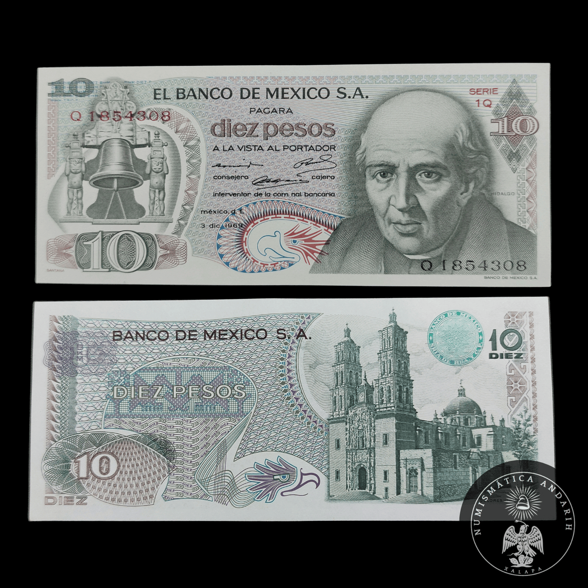 Billete 10 Pesos Banco de Mexico Miguel Hidalgo Sin Circular UNC