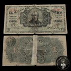 Billete El Banco del Estado de México Toluca 1914