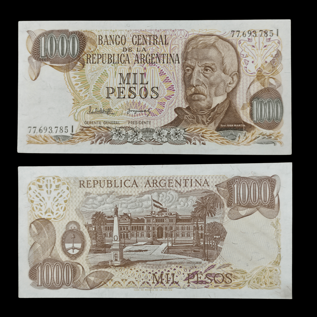 Billete Argentina 1000 Pesos- UNC