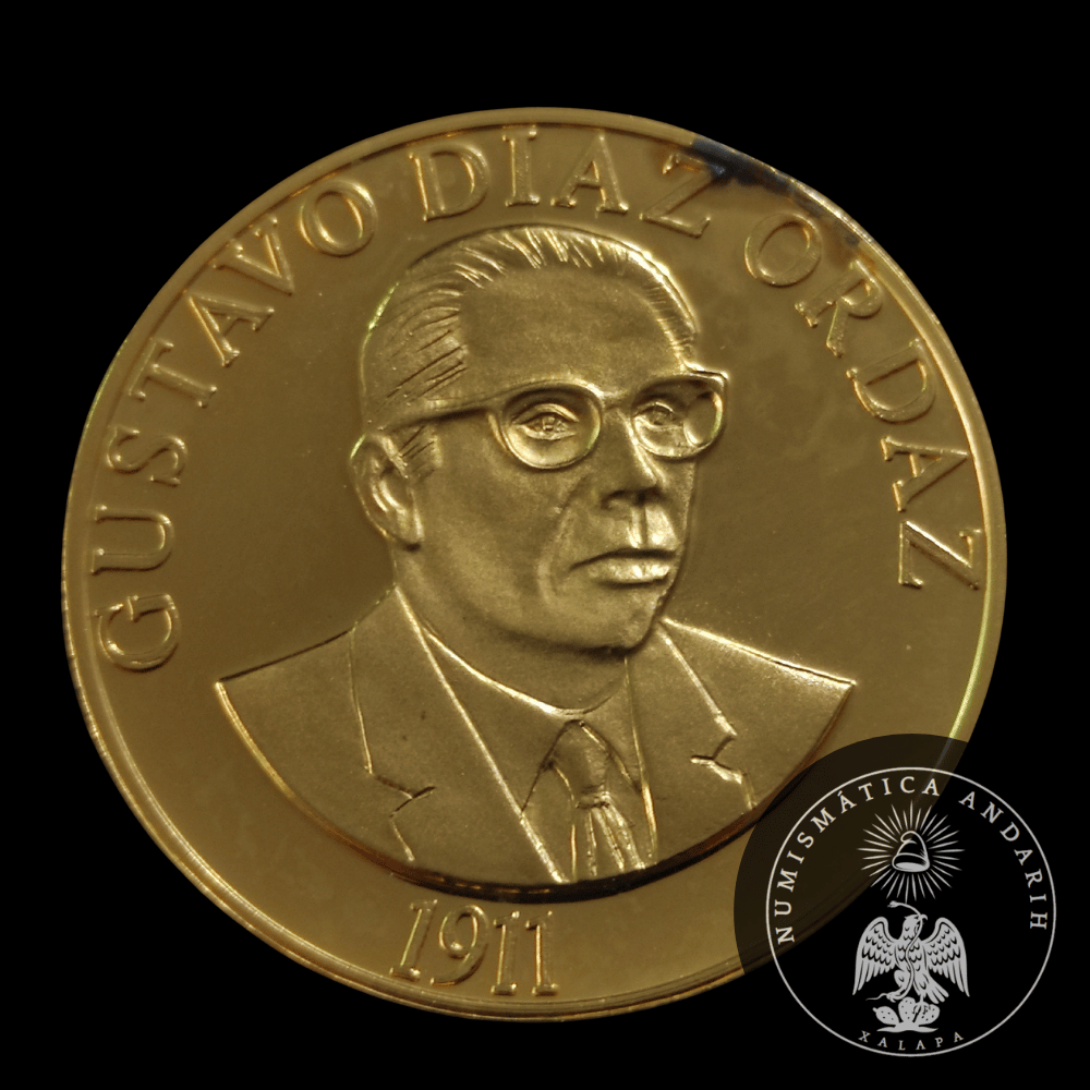 Medalla Plata Conmemorativa Presidentes de México, Gustavo Díaz Ordaz, Franklin Mint