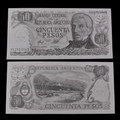 Billete Argentina 50 Pesos Moneda Nacional Año 1960 (UNC)