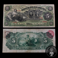 Billete 5 Pesos Banco de Coahuila Saltillo 1909