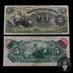 Billete 5 Pesos Banco de Coahuila Saltillo 1909