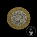 Moneda 10 Nuevos Pesos N$10 Centro de Plata Piedra del Sol Año 1993