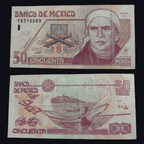 Billete 50 Cincuenta Pesos Banco de México José María Morelos Papel