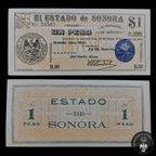 Billete 1 Un Peso El Estado de Sonora Muy Alta Condicion