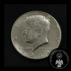 Moneda Medio Dólar Kennedy 1964-D Plata Ley .900 Ceca Denver