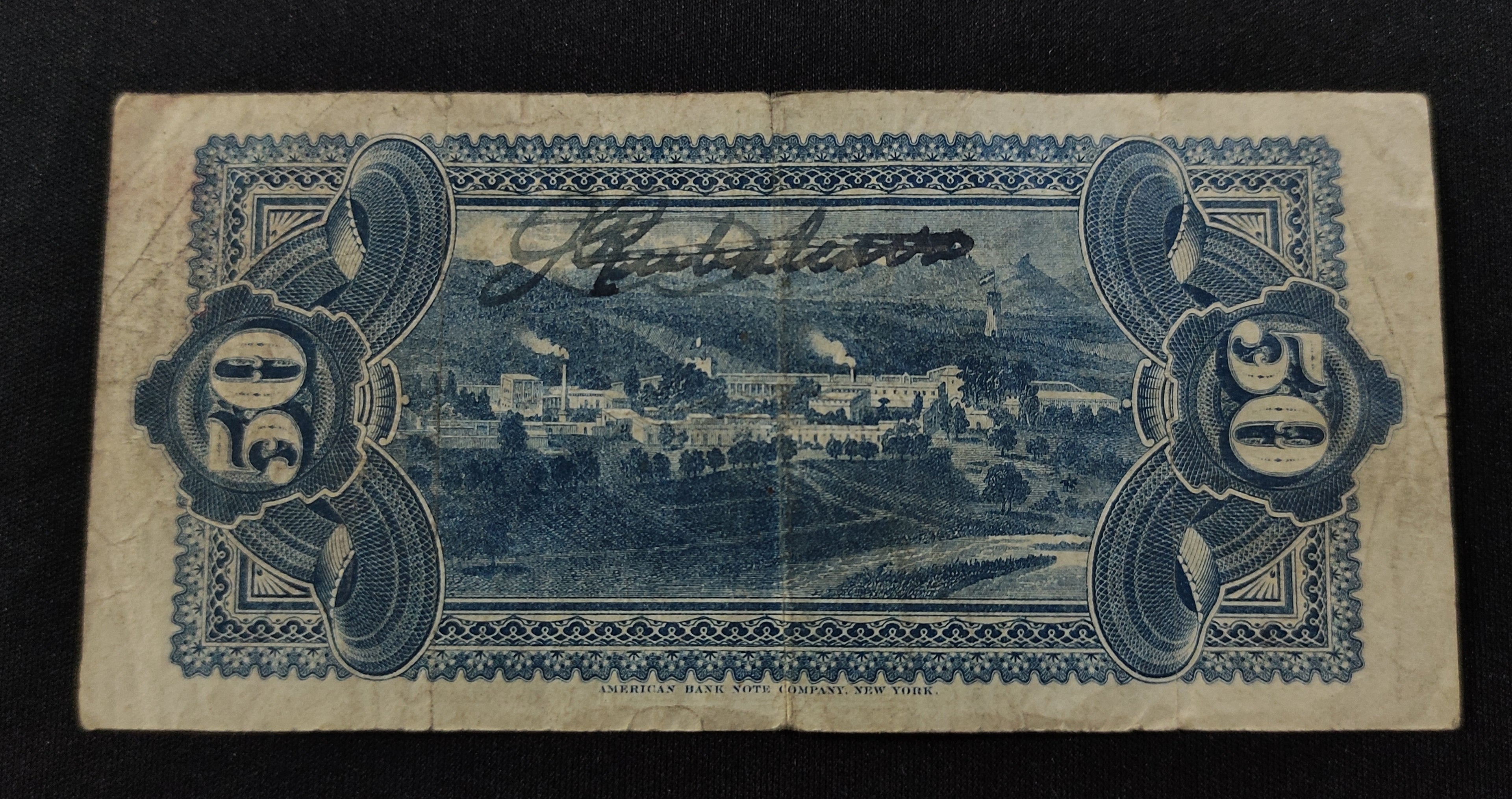 Vale al portador Fábrica del Tunal 50 Centavos El Tunal, Durango 1884
