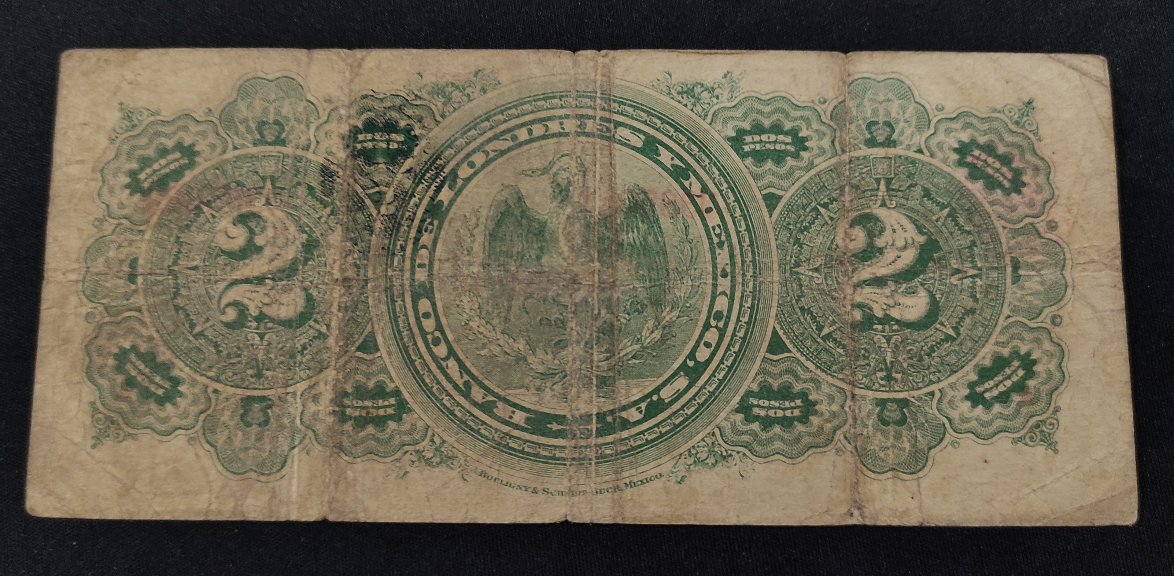 Billete El Banco de Londres y México Ciudad de México 1914