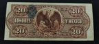 Billete El Banco de Londres y México Veinte Pesos año 1912