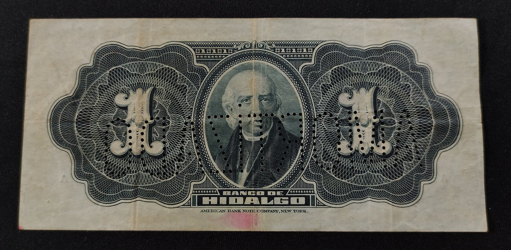 Billete El Banco de Hidalgo Un Peso Pachuca