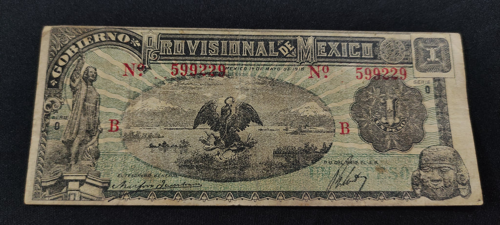 Billete Gobierno Provisional de México Un Peso 1916