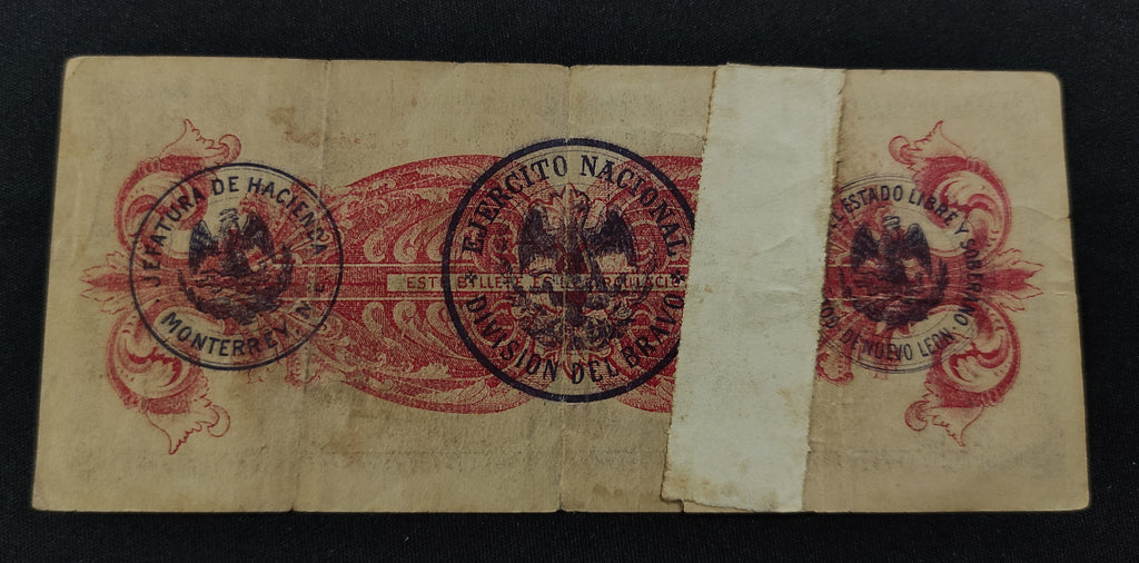 Billete República Mexicana Un Peso Monterrey 1914