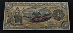 Billete Gobierno Provisional de México Un Peso Resellado Revalidado 1914