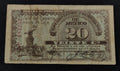 Billete Estado Libre y Soberano de México 20 Centavos Toluca 1914