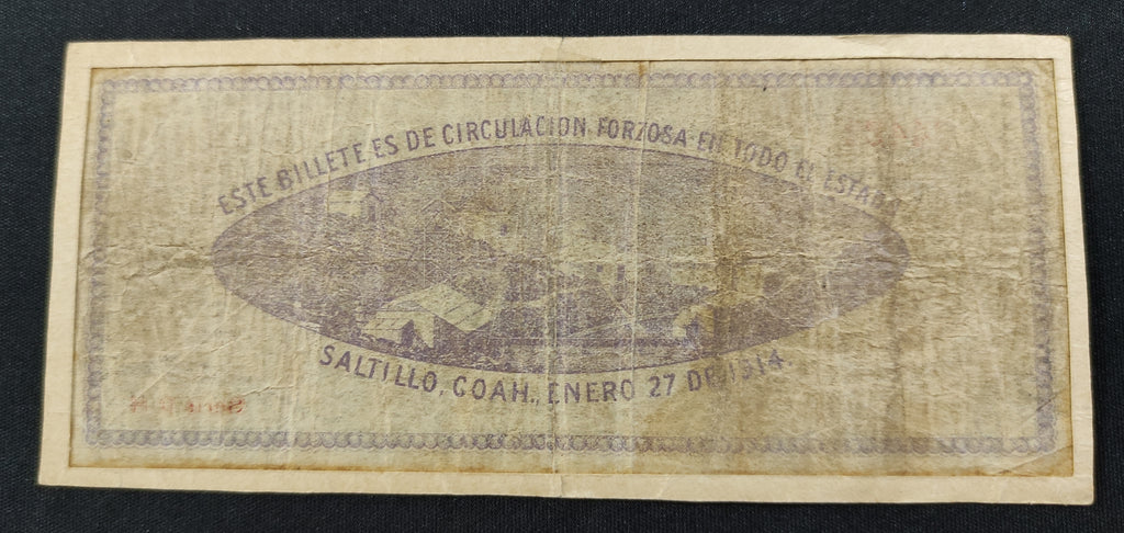 Billete La Tesorería de la Federación 50 Centavos Saltillo 1914