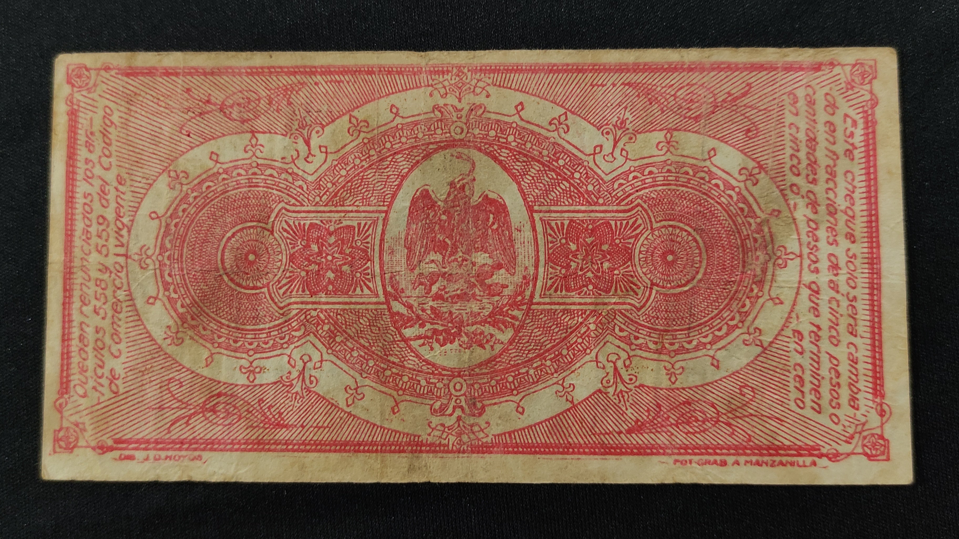 Billete Comisión Reguladora del Mercado de Henequén 50 Centavos Mérida 1914