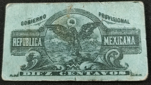 Billete Bilimbique Gobierno Provisional de México 10 Centavos 1914-1915