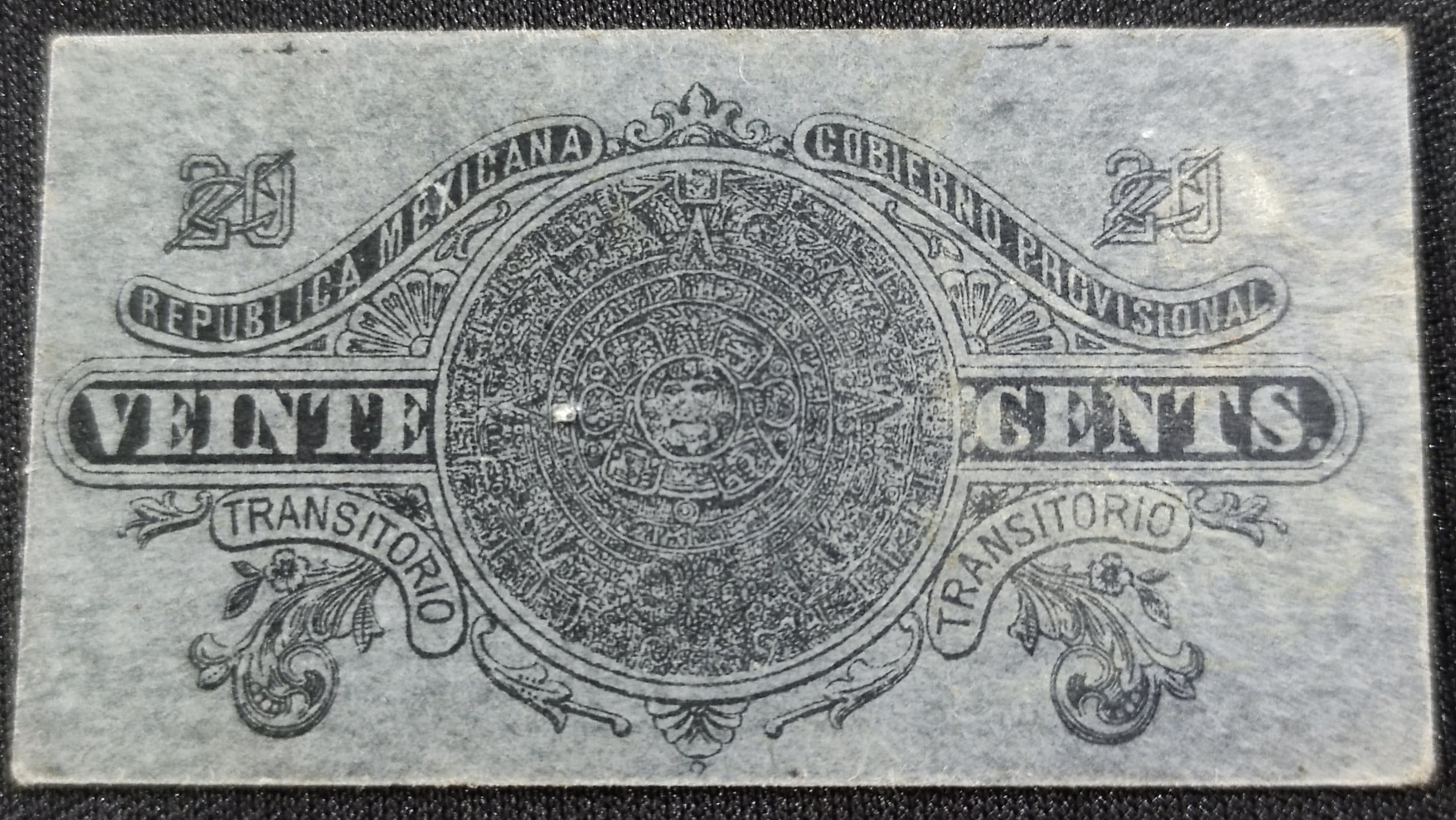 Billete Bilimbique Gobierno Provisional de México 20 Centavos 1914-1915