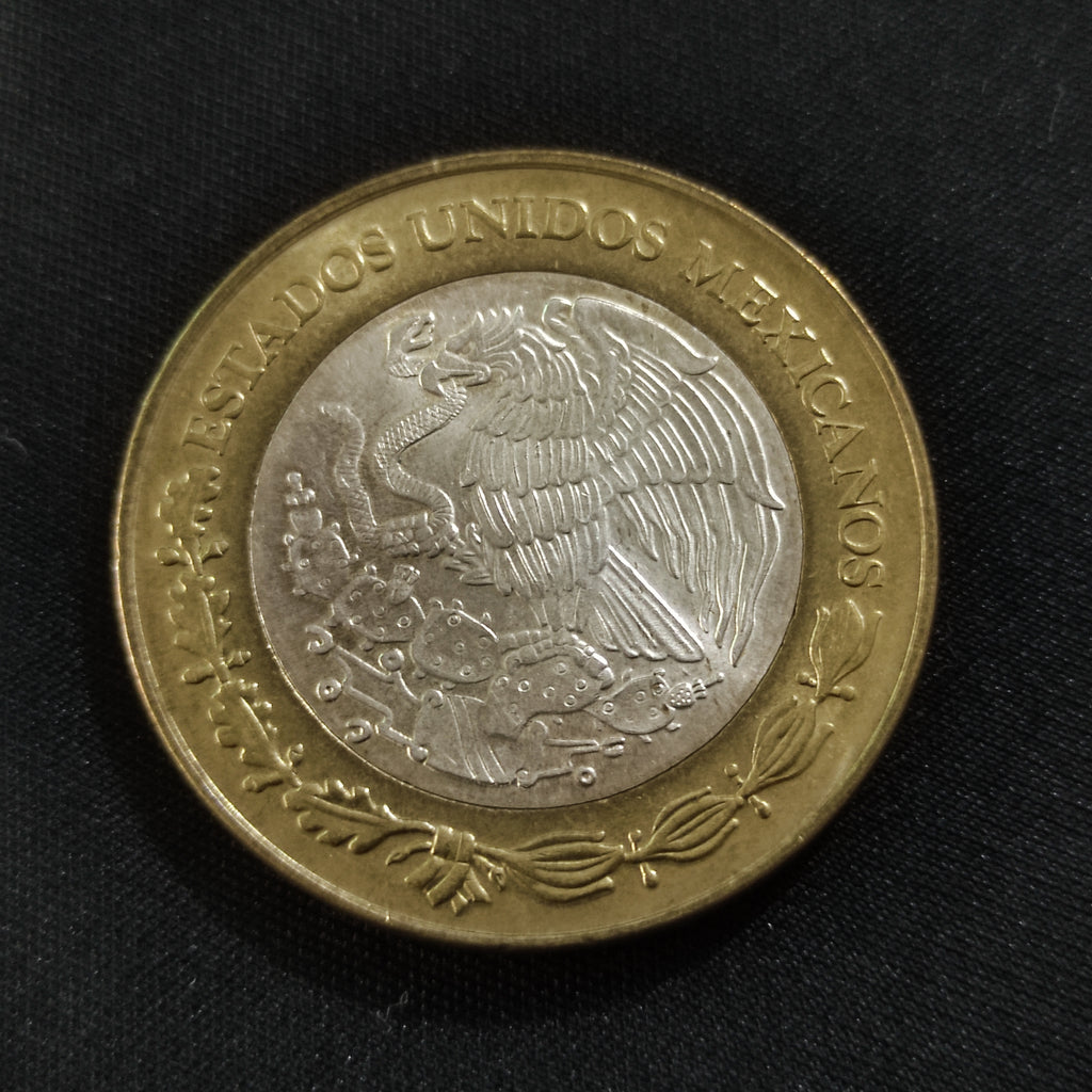 Moneda 100 Pesos Bimetálica Plata Estado de Sonora Año 2004 1a Fase