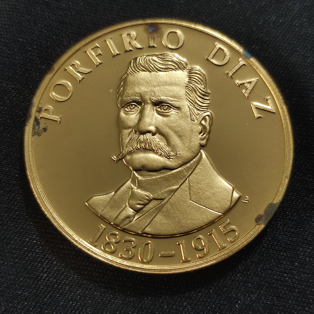 Medalla Plata Conmemorativa Presidentes de México, Porfirio Diaz, Franklin Mint