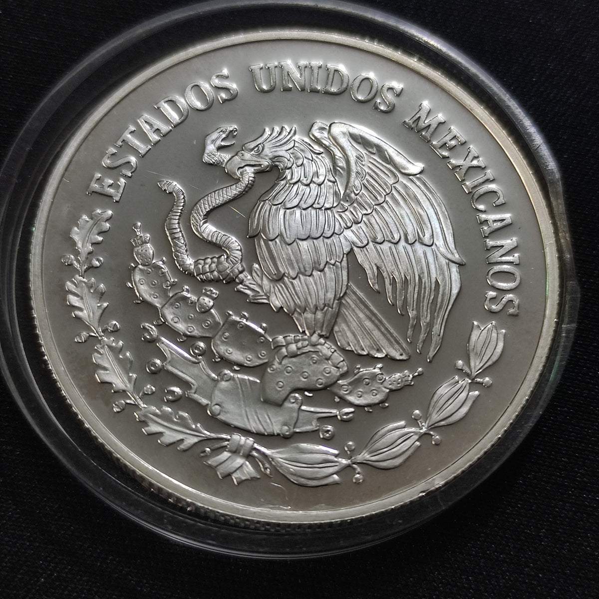 Moneda 10 Pesos Plata Estado de Tabasco Año 2004 1 oz Proof Escaso