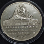 Medalla Conmemorativa Plata Papa Juan Pablo II Visita a la Basílica de Guadalupe 1979