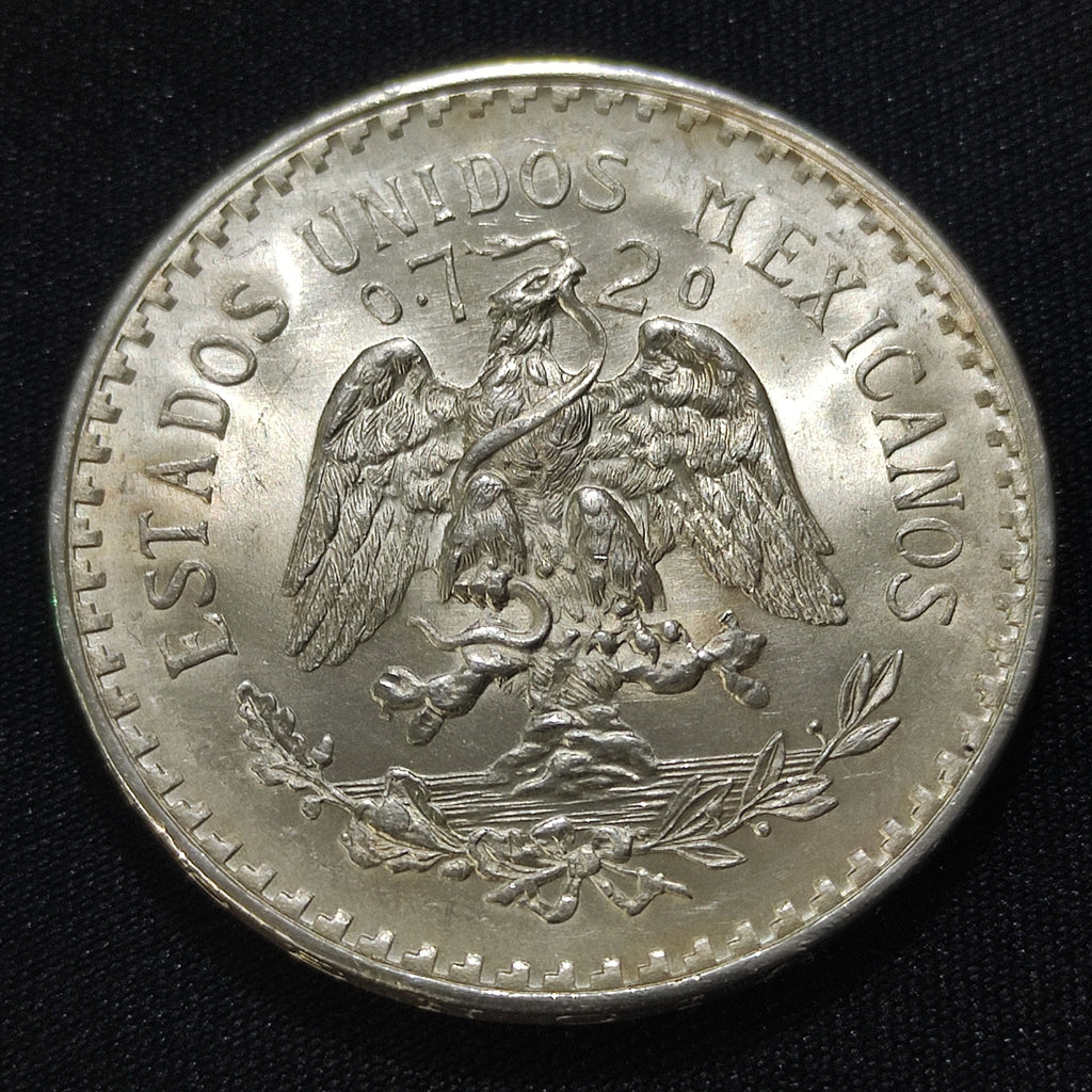 Moneda Un Peso Plata Ley .720 Resplandor Año 1932 México