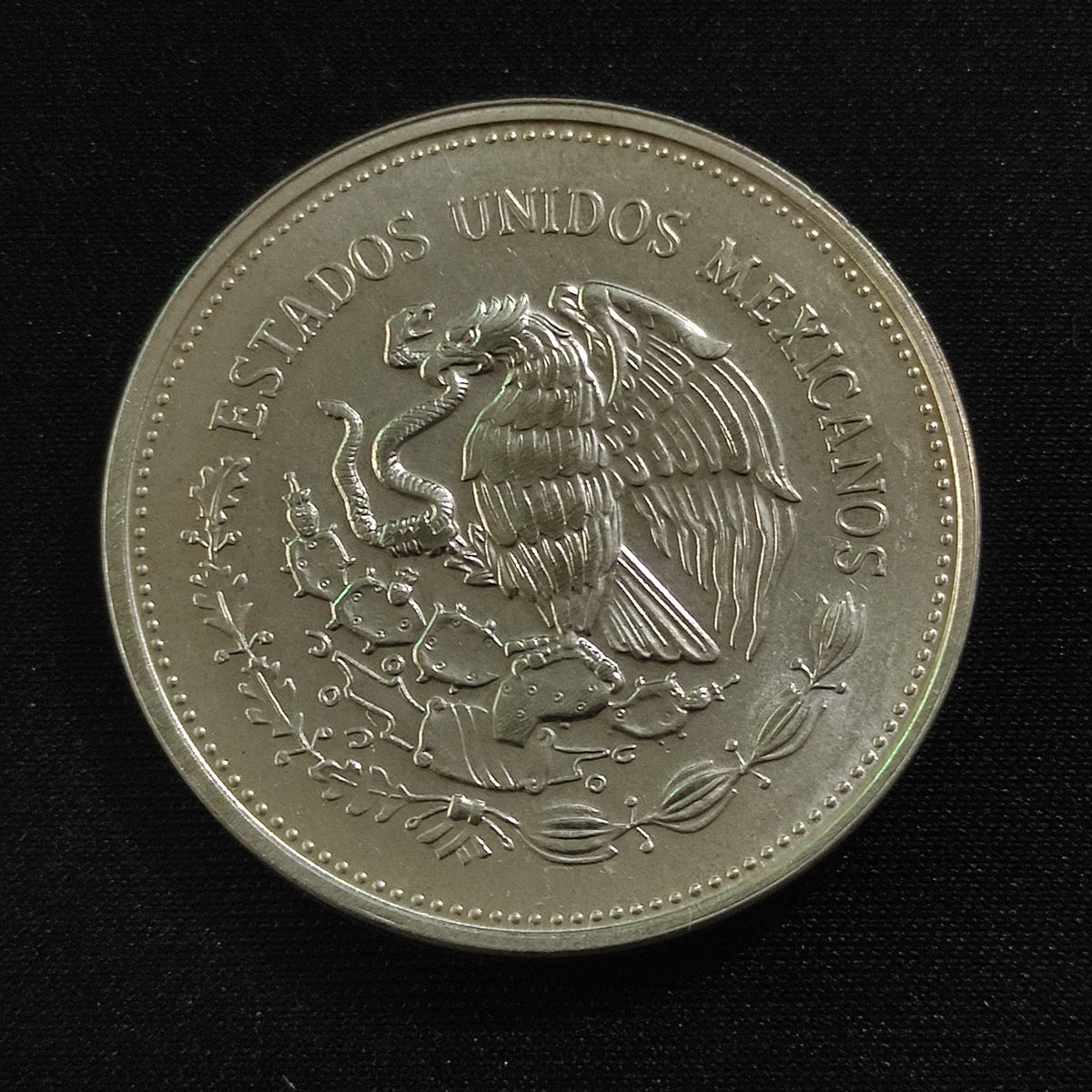 Moneda 100 Pesos Plata Ley .720 Copa Mundial de Fútbol México 86 Año 1985