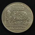 Moneda 100 Pesos Plata Ley .720 Copa Mundial de Fútbol México 86 Año 1985