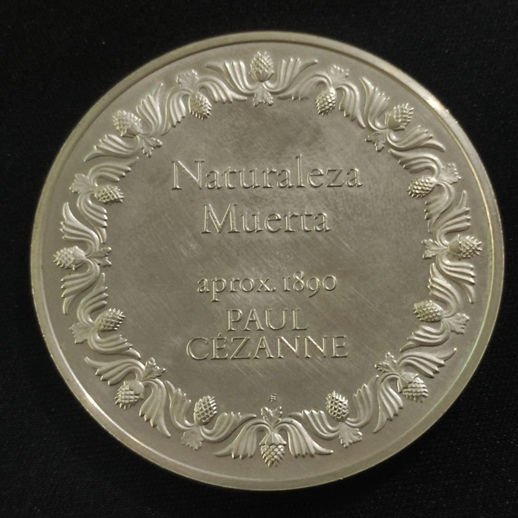 Medalla Plata 100 Grandes Obras Maestras Naturaleza Muerta Cézanne Franklin Mint
