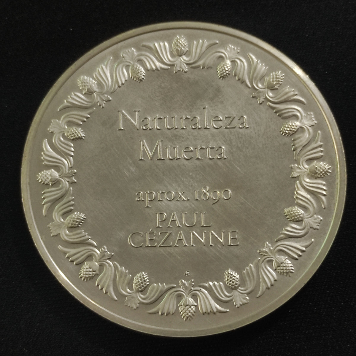 Medalla Plata 100 Grandes Obras Maestras Naturaleza Muerta Cézanne Franklin Mint