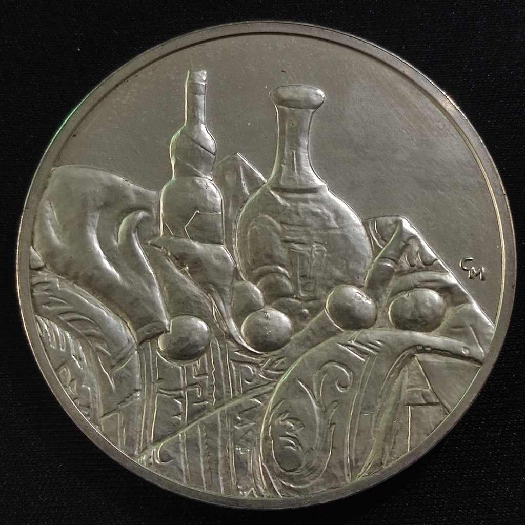 Medalla Plata 100 Grandes Obras Maestras Naturaleza Muerta Cézanne Franklin Mint