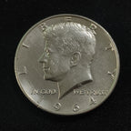 Moneda Medio Dólar Kennedy 1964-D Plata Ley .900 Ceca Denver