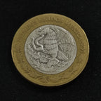 Moneda 10 Nuevos Pesos N$10 Centro de Plata Piedra del Sol Año 1993
