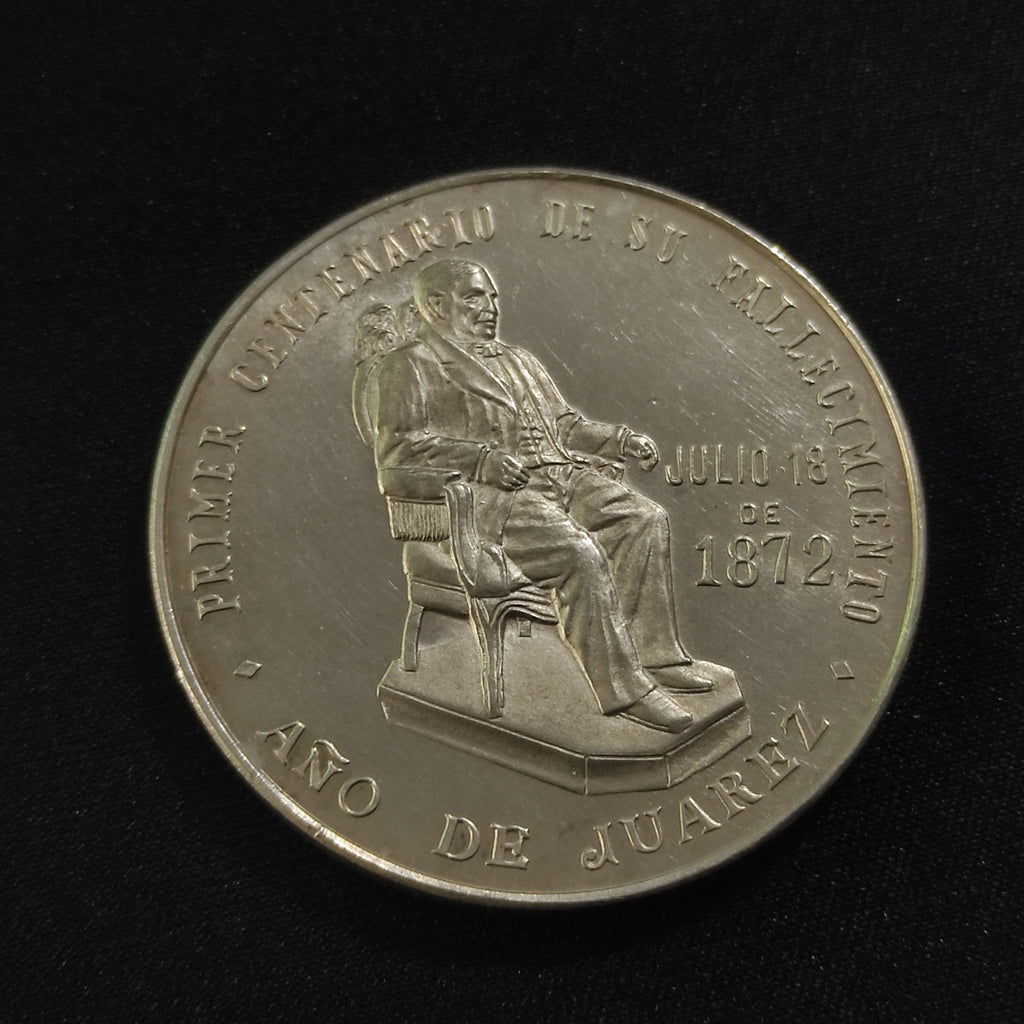 Medalla Conmemorativa Año de Juárez 1872-1972 Centenario Fallecimiento Benito Juárez