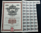 Acción Antigua del Banco de Durango, S.A. – 100 Pesos año 1904