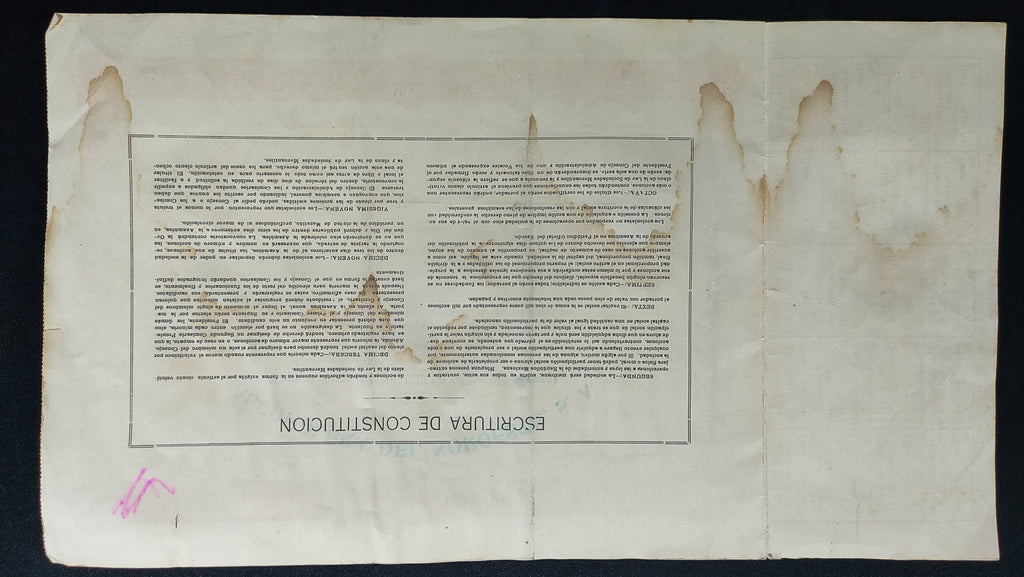 Acción Antigua de la Alcoholera del Noroeste Mazatlan, Sinaloa año 1949
