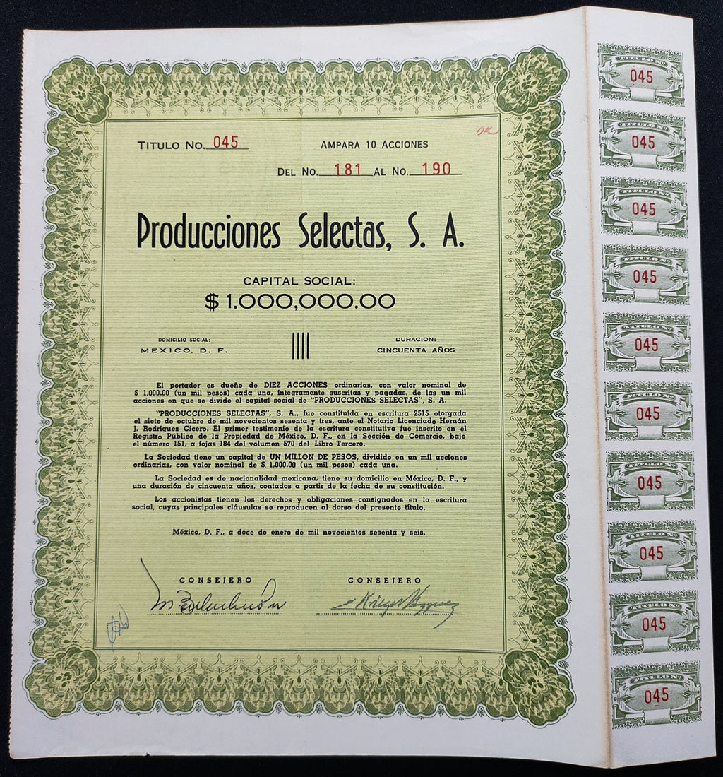 Acción Antigua de Producciones Selectas año 1966
