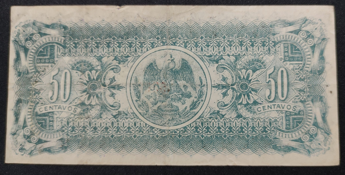Billete 50 Centavos El Estado de Durango 1915