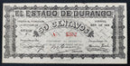 Billete 50 Centavos El Estado de Durango 1915