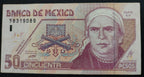 Billete 50 Cincuenta Pesos Banco de México José María Morelos Papel
